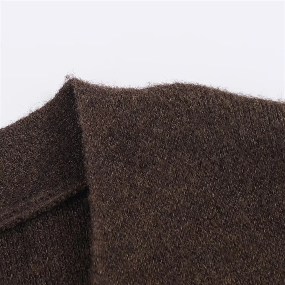 Women’s Winter Belted Knitted Coat - Image 3