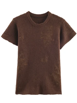 2025 Winter Women's Round Neck Beaded Knit Sweater