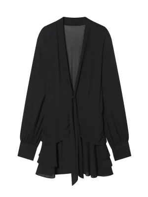 2025 Winter V-Neck Layered Short Dress