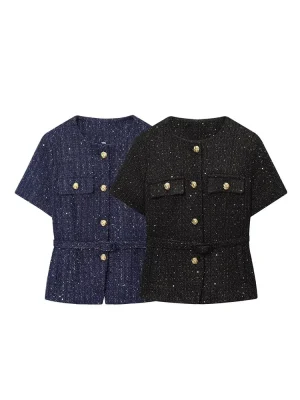 Autumn Slim Fit Round Neck Jacket for Women