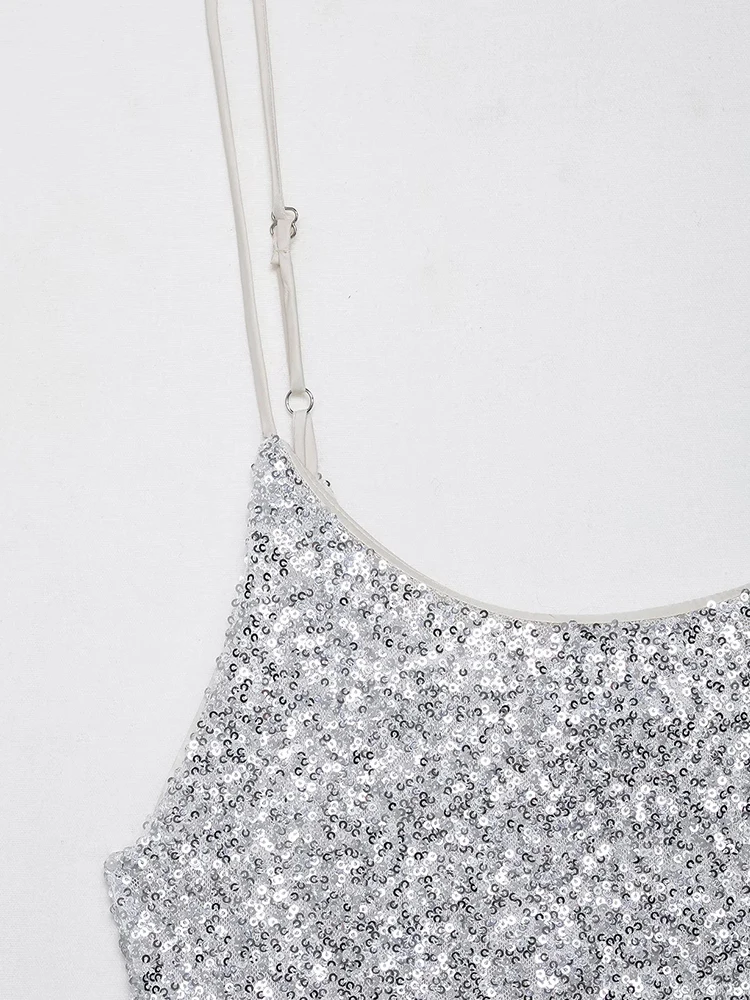 Women’s Sequin Sleeveless Midi Dress - Image 4