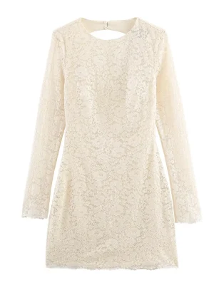 2025 Winter Slim Lace Short Dress