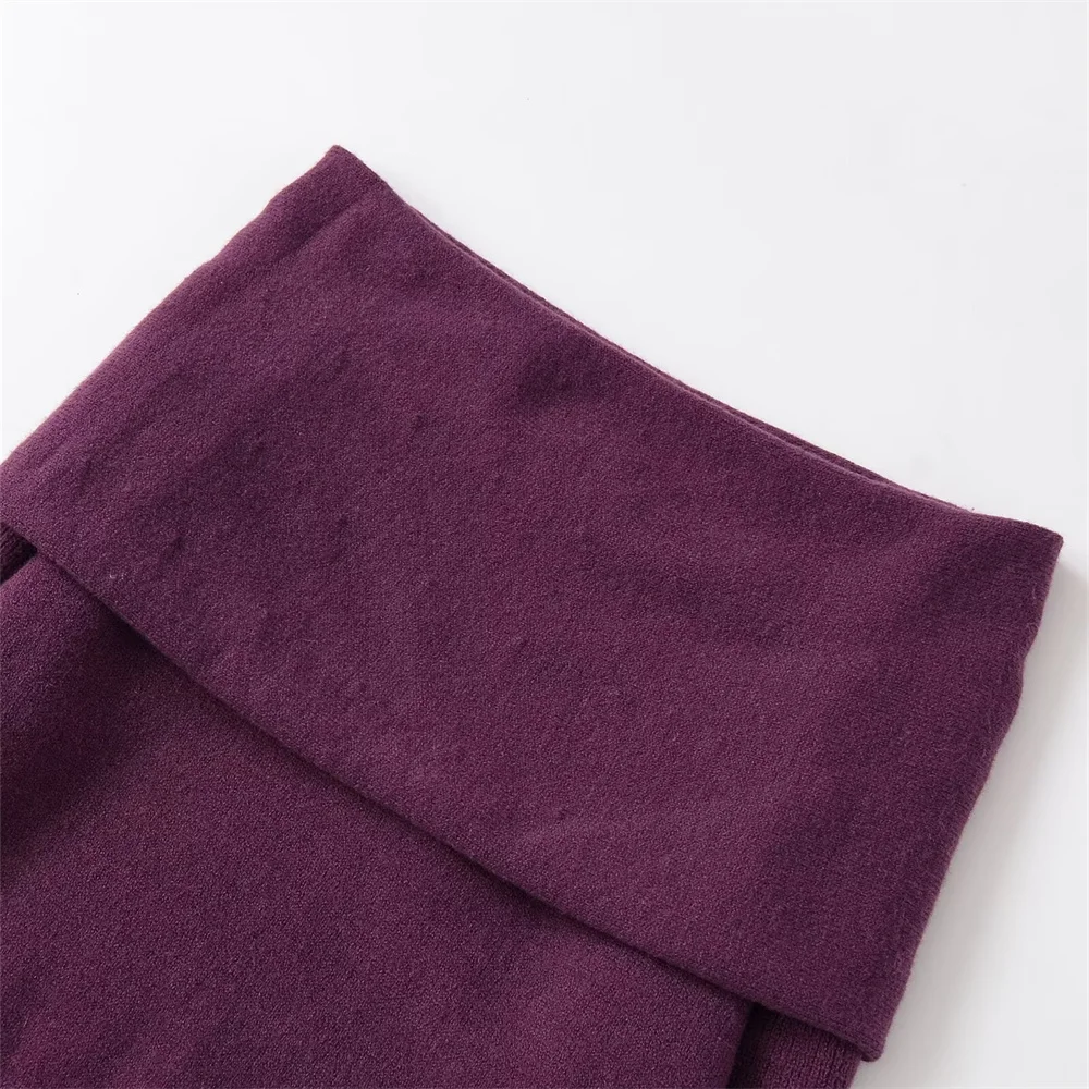 Winter Women’s Curled Edge Off-Shoulder Sweater - Image 3