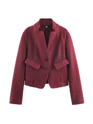 Autumn Slim Fit Wool Loop Coat