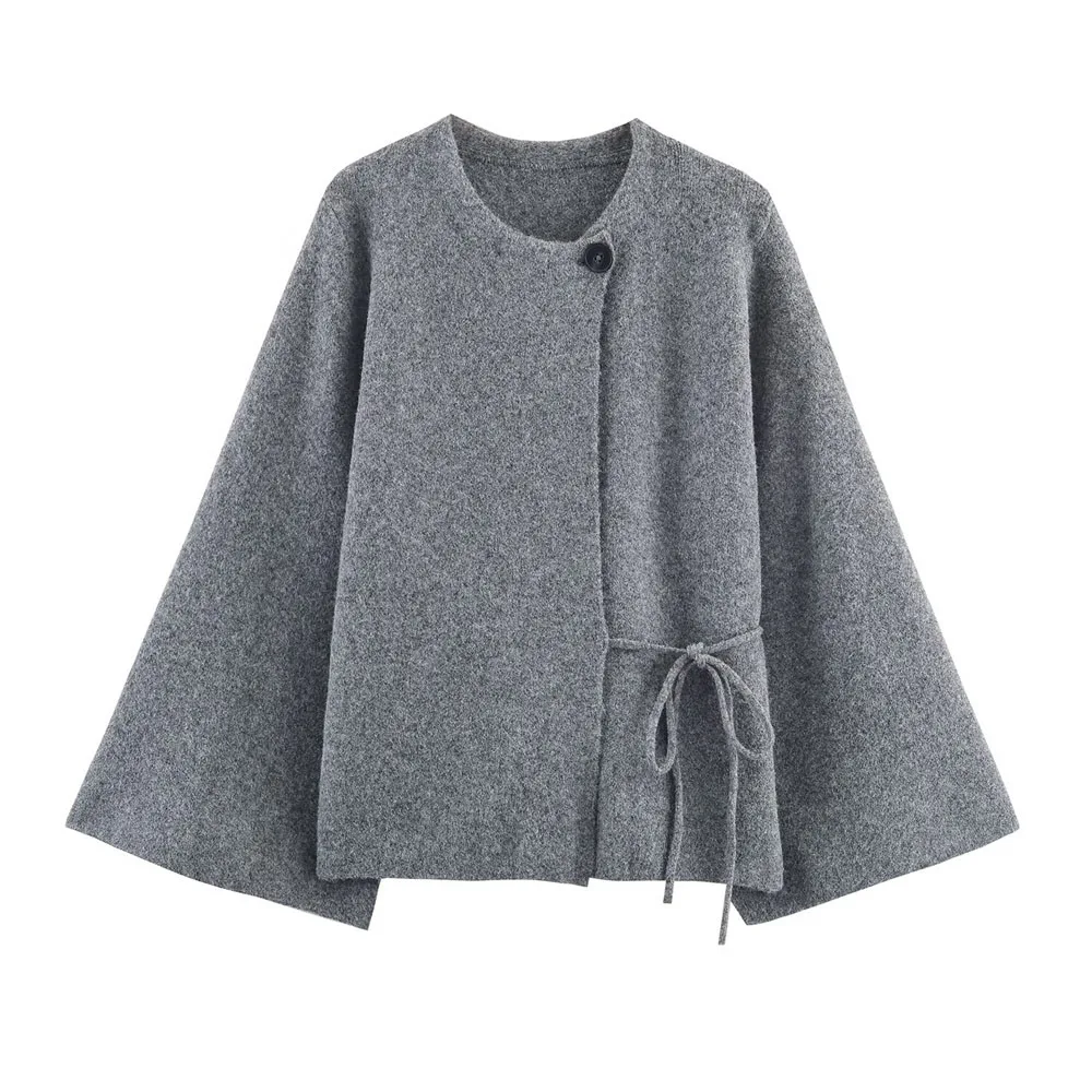 Autumn Knitted Slit Sleeve Coat Jacket