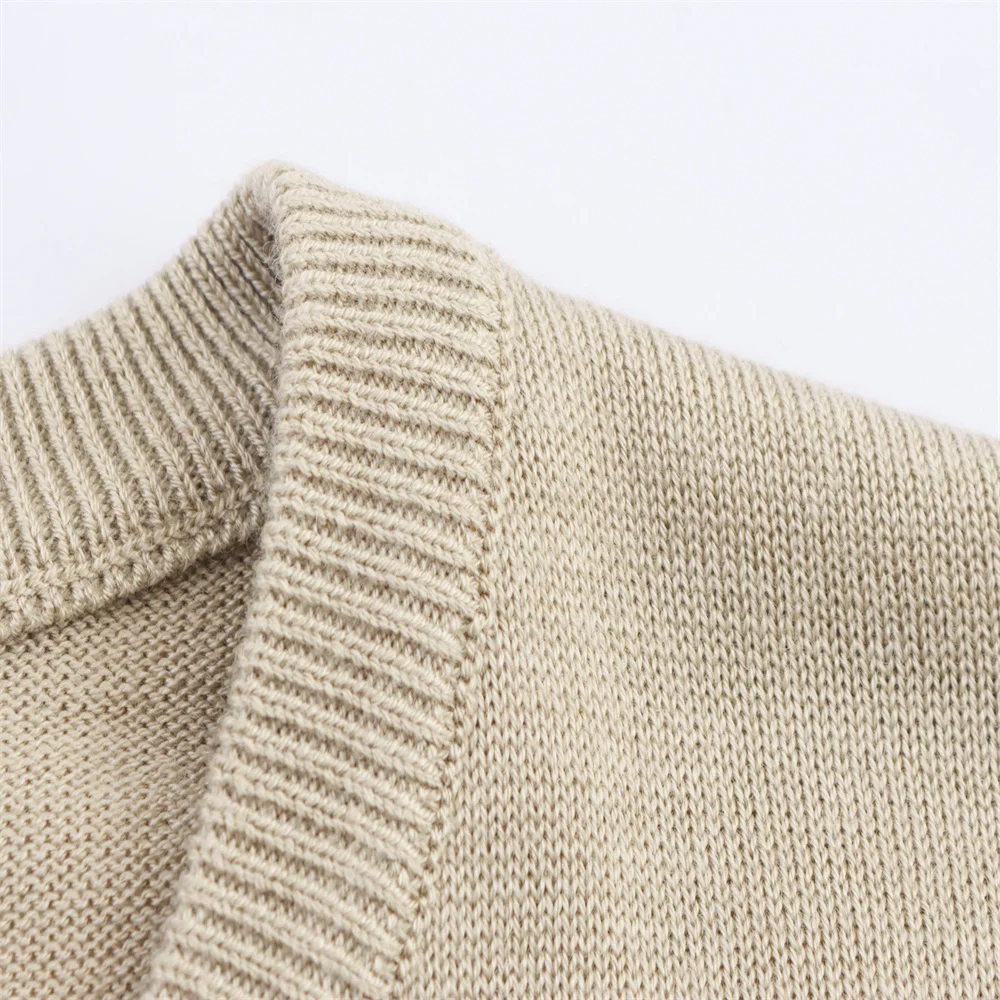 Autumn Button-Detail Detachable Knit Shirt - Image 3