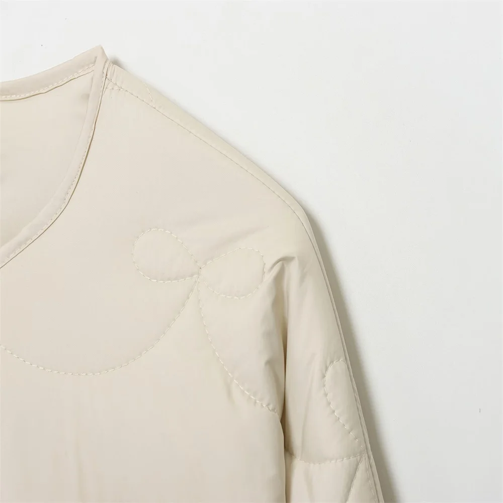 Winter Women’s Bow Quilted Coat - Image 3