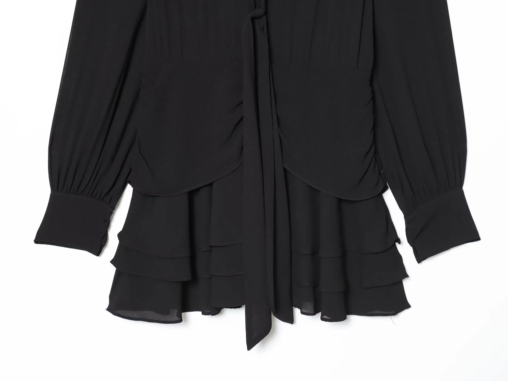 2025 Winter V-Neck Layered Short Dress - Image 5