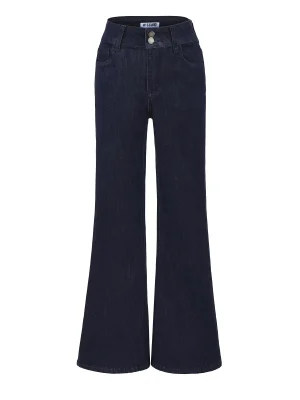 Retro High-Waist Stretch Micro Flare Jeans