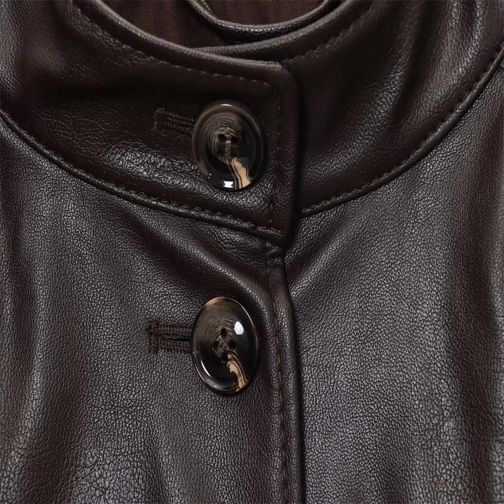Autumn Single-Breasted Stand Collar Jacket - Image 3