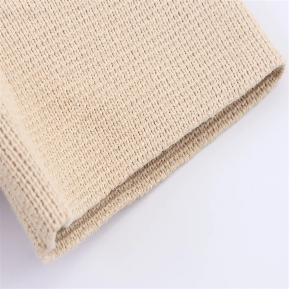 Autumn Round Neck Button Knit Jacket & Skirt Set - Image 6