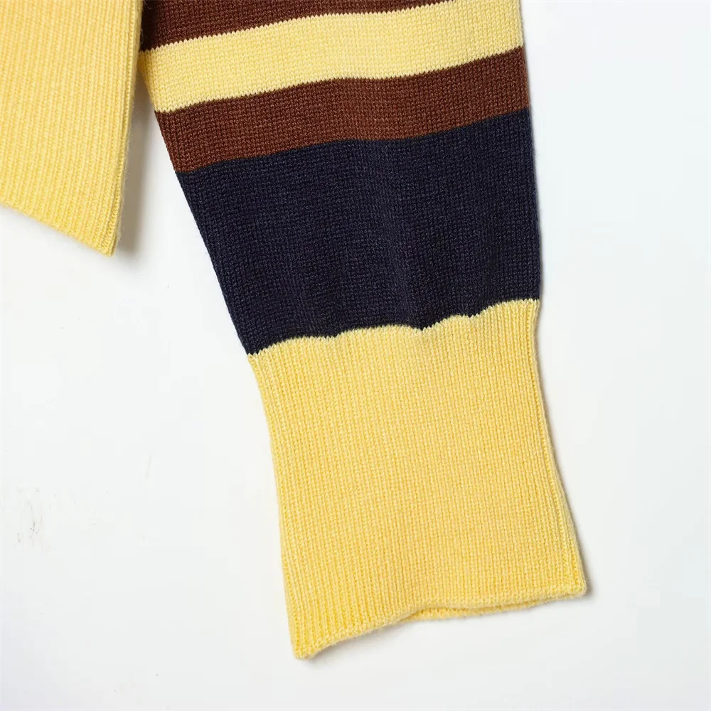 Autumn Simple Striped Knit Shirt - Image 5