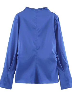 2025 Winter Versatile Pleated Long-Sleeve Shirt