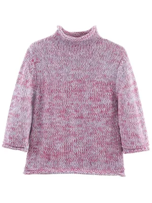 Autumn Color-Block Round Neck Sweater