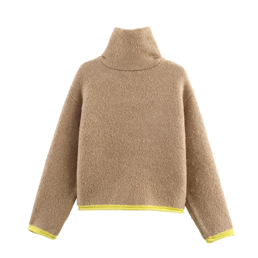 Autumn Contrasting Layer Knit Jacket - Image 2