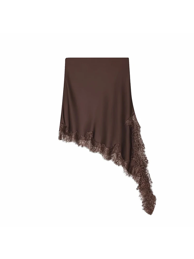 Women’s Sexy Lace Asymmetry Party Skirt