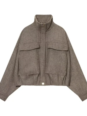 2025 Winter Loose Casual Herringbone Pilot Jacket