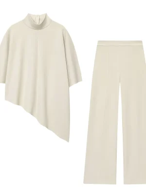 Women’s 2025 Double-Sided Cape Coat & Pants Set