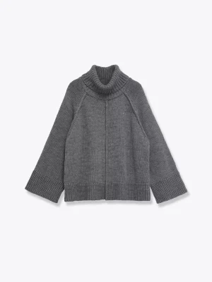 Women’s Loose Stand Collar Knit Shirt