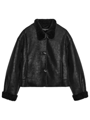 Winter Women’s High-Neck Suede Fur Jacket