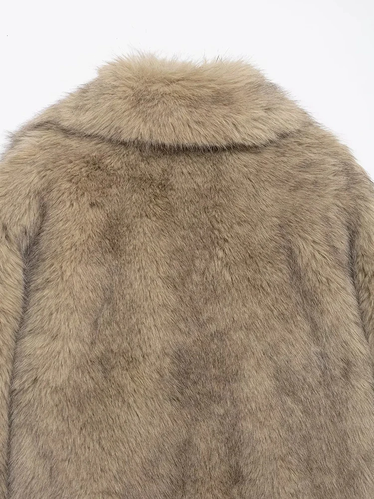 Women’s Gradient Faux Fur Jacket - Image 4