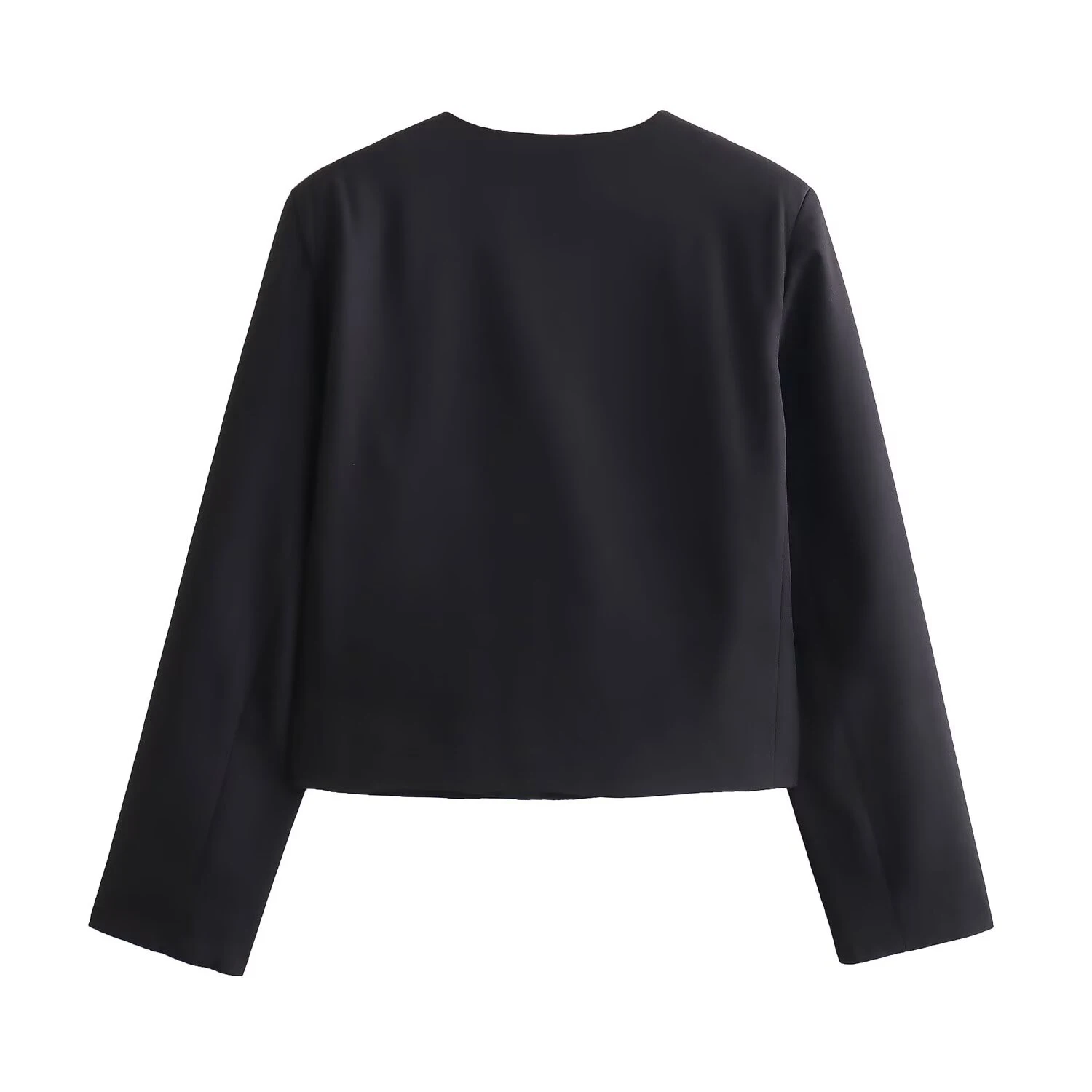 Trendy French Design Gold-Button Short Jacket - Image 2