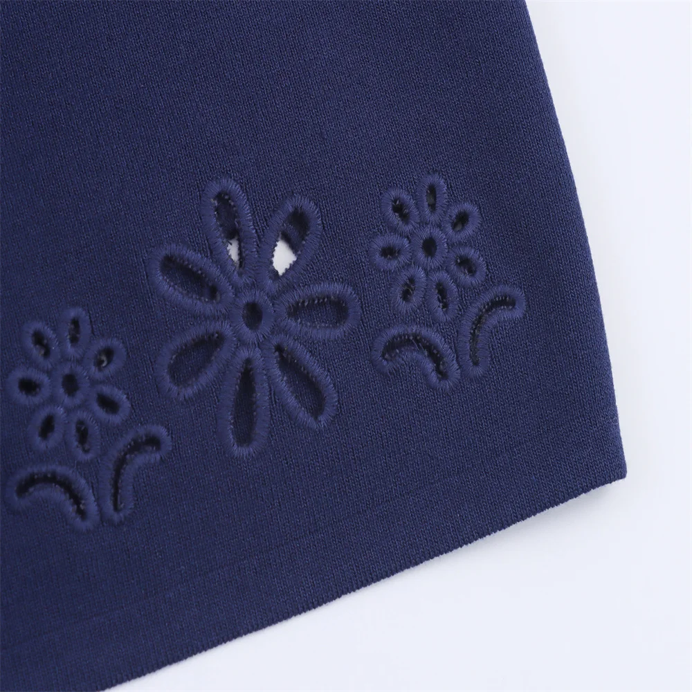 Autumn Hollow Embroidery Knit Top - Image 5