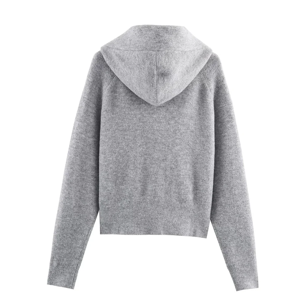 Women's Versatile Bow Knit Hoodie - Image 2