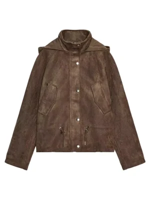 Autumn Winter Women’s Suede Hooded Jacket