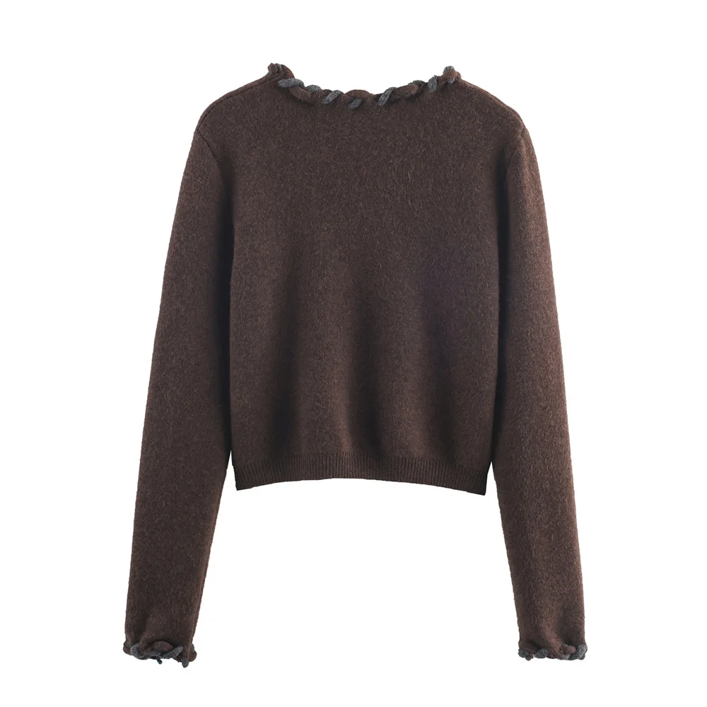 Autumn Interwoven Layered Knit Jacket - Image 2