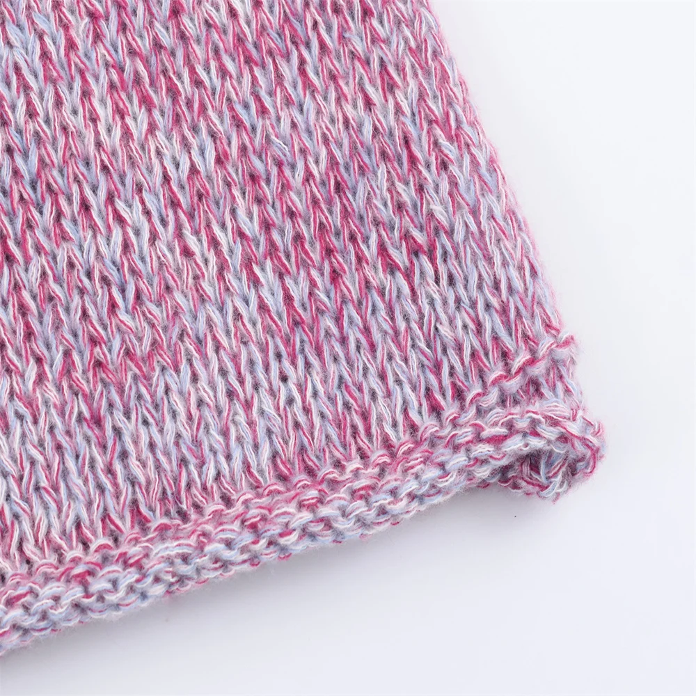 Autumn Color-Block Round Neck Sweater - Image 5