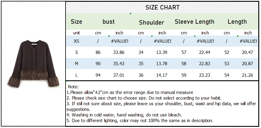 Women's Single-Breasted Faux Fur Effect Jacket - Image 7