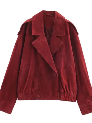 Women’s Winter Anti-Fleece Leather Jacket