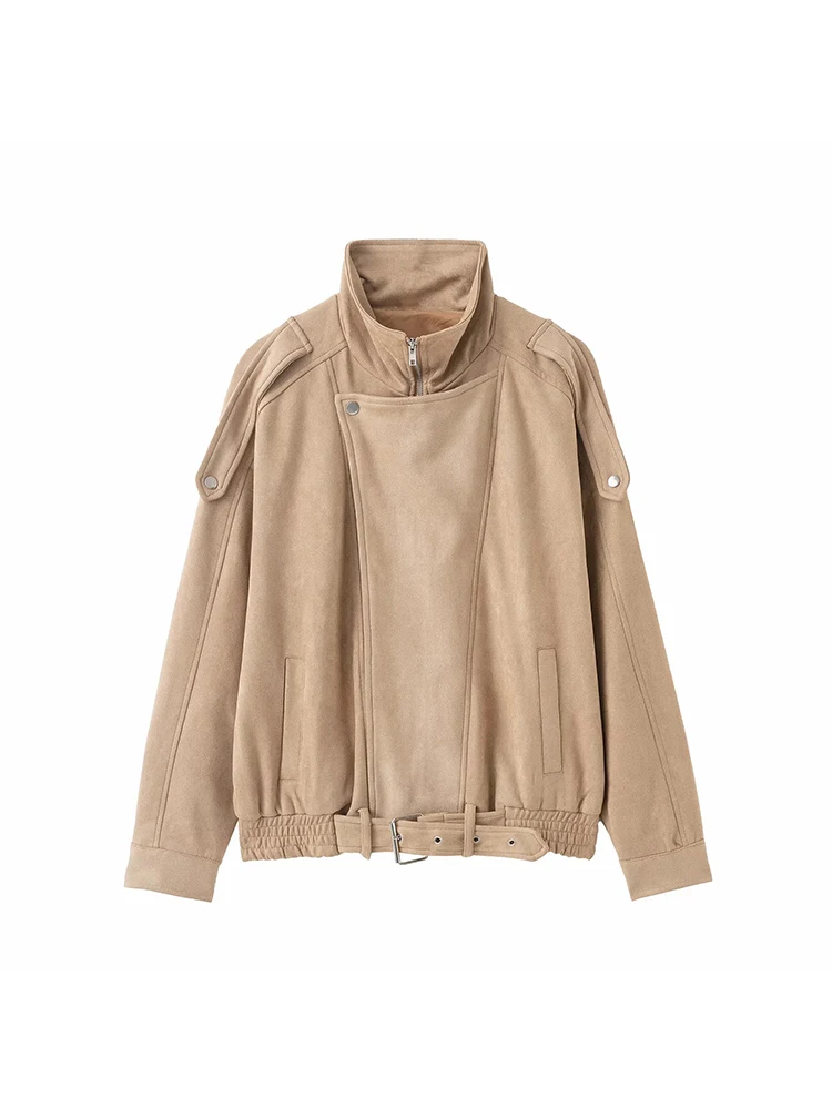 Women’s Retro Suede Zipper Jacket