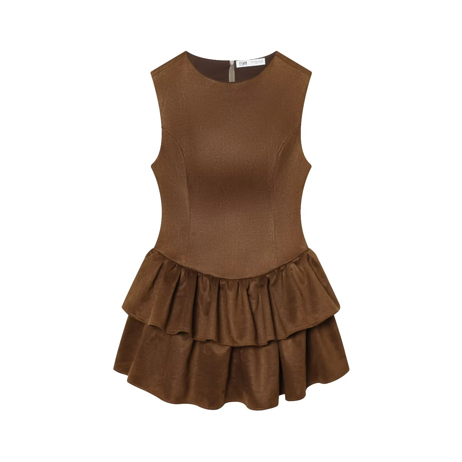 Winter Women's Fashionable Suede Texture Short Dress - Image 2