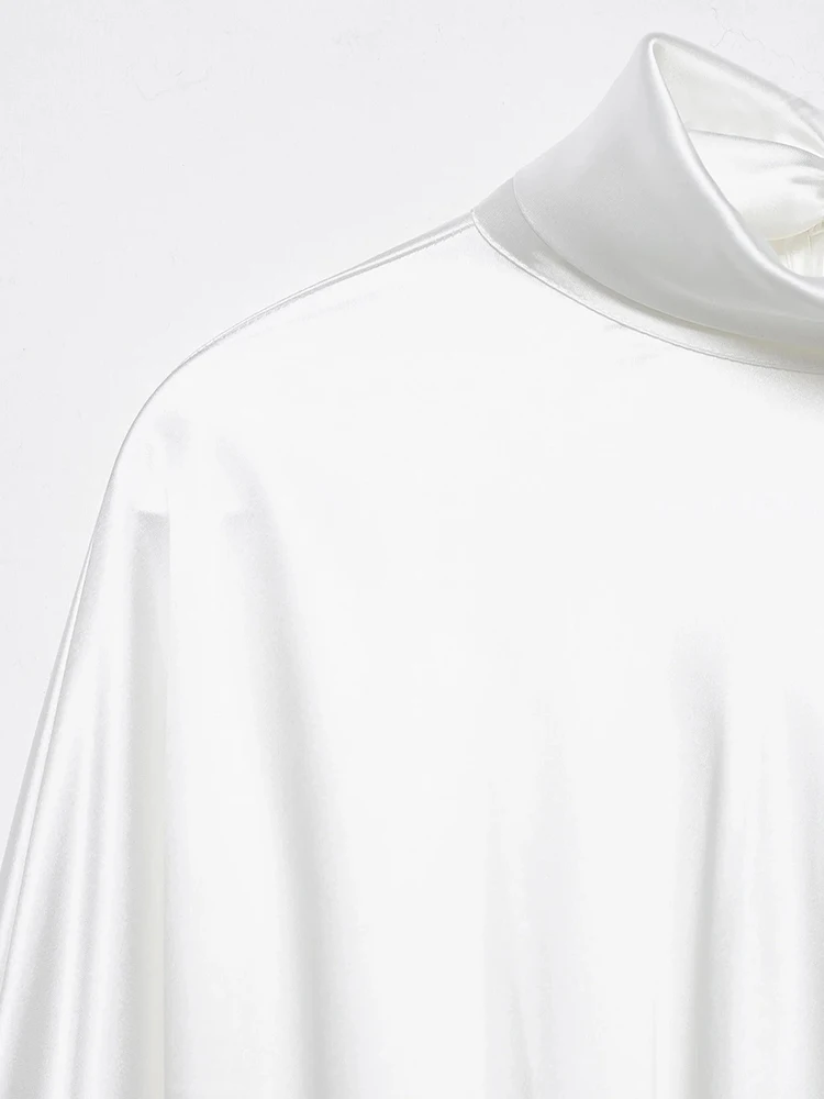 Women’s Elegant Satin Bow A-Line Dress - Image 4