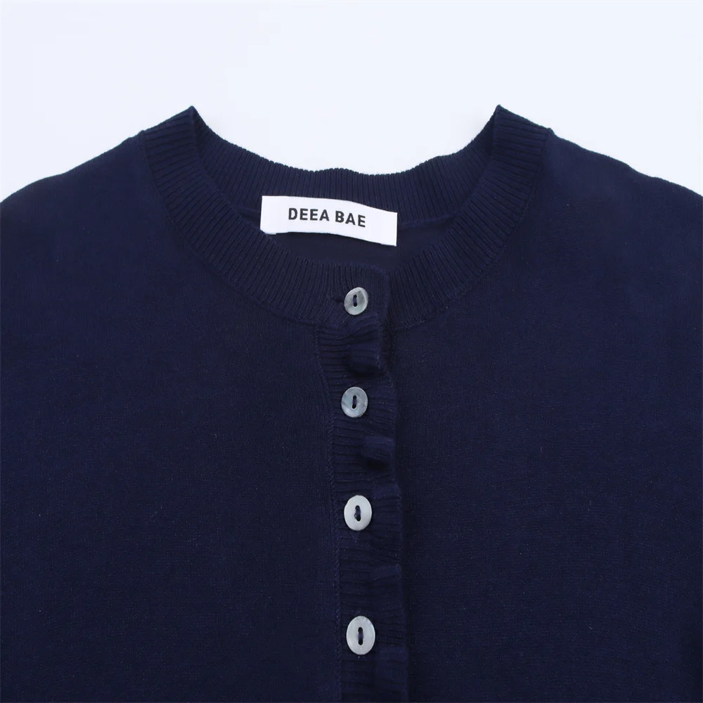 Autumn Layered Decorative Knit Jacket - Image 3