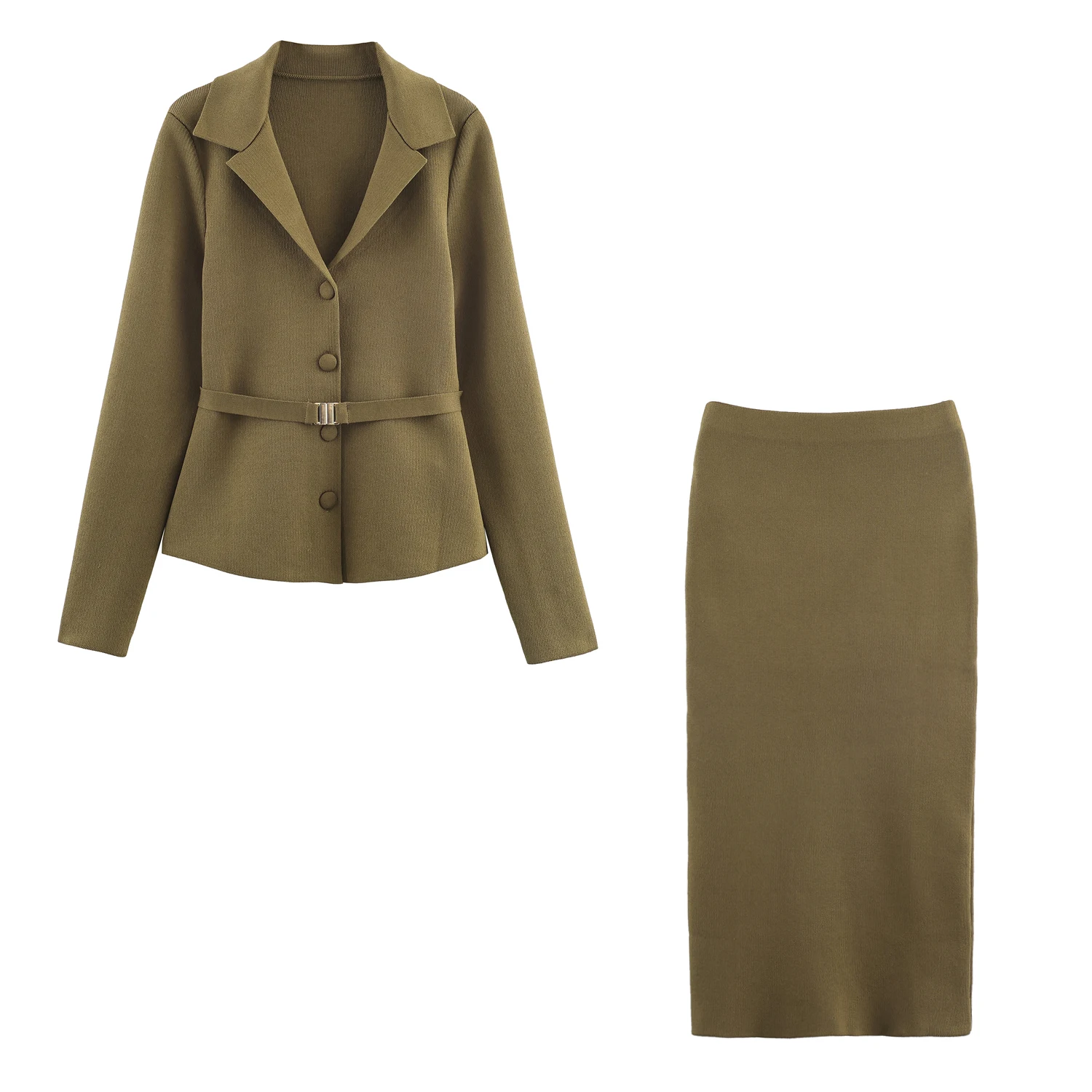 Women’s 2025 Sweet Cardigan & Slim MIDI Skirt Set