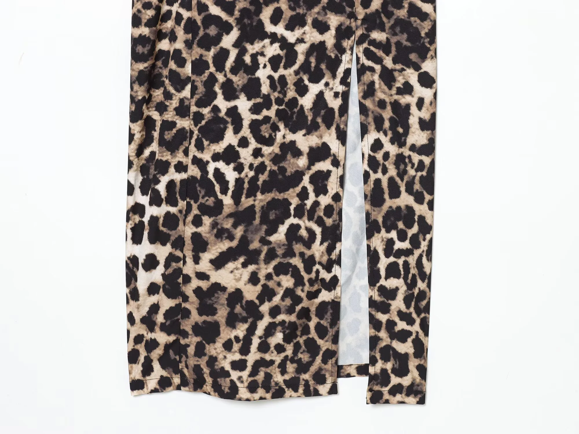 Women’s 2025 Animal Print Lace Midi Dress - Image 5