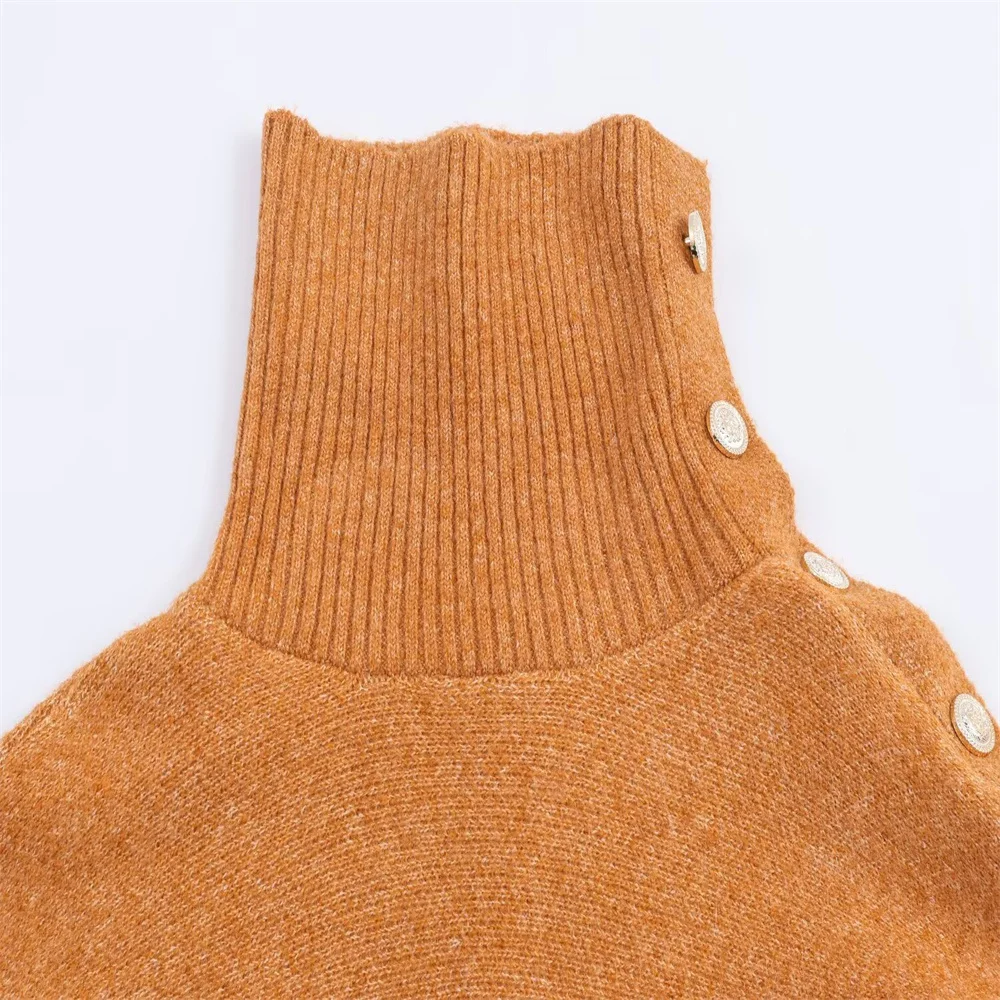 Autumn/Winter Shoulder Button Knit Top - Image 3