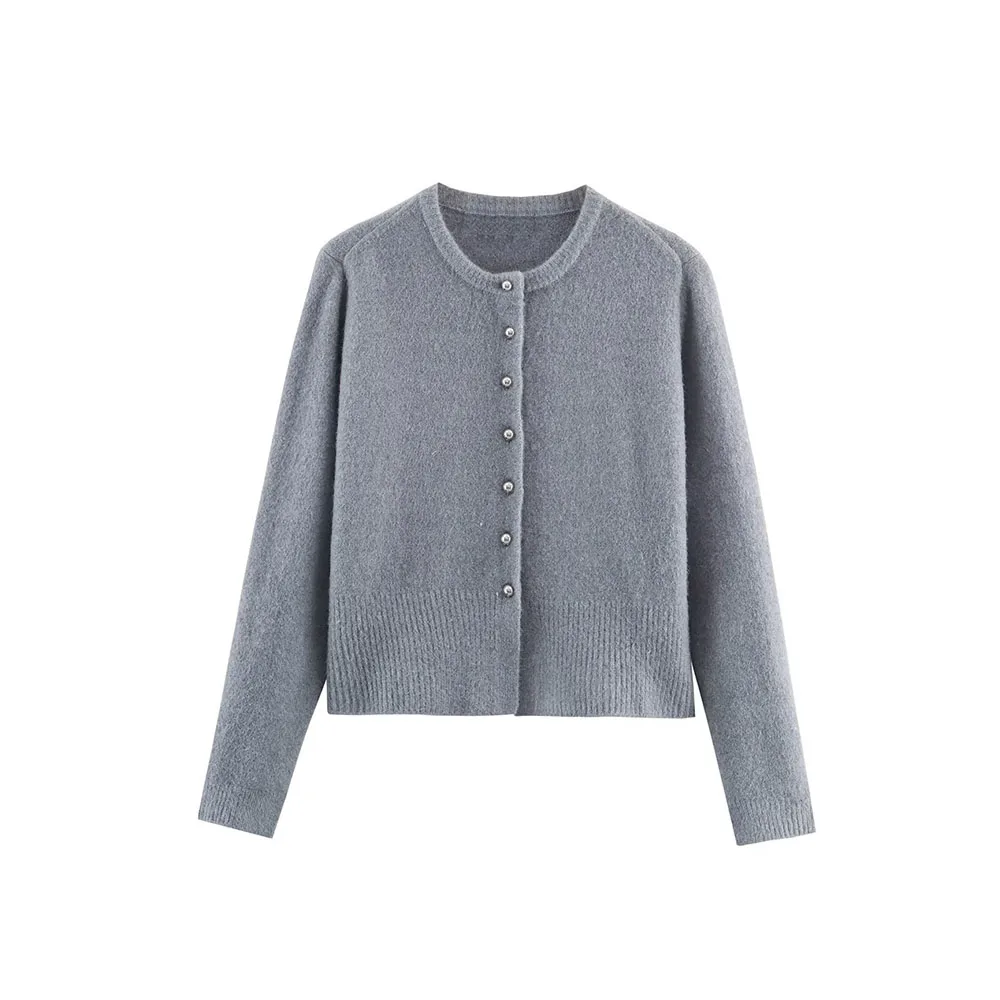 Women’s Autumn Ball Button Knit Coat