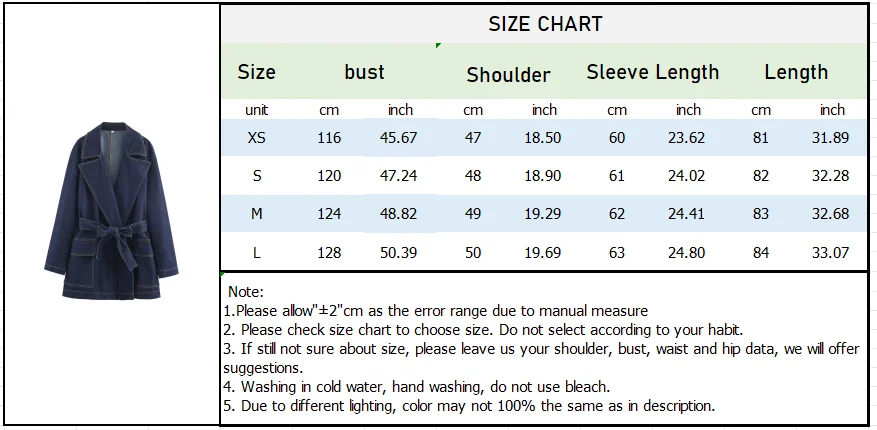 Women’s Denim Belted Short Trench Jacket - Image 7