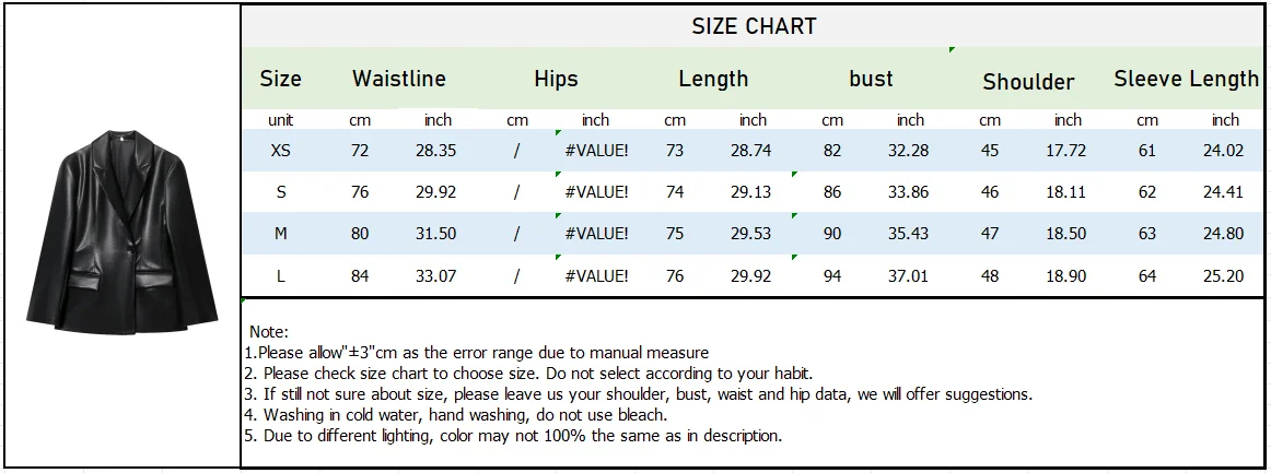 Women’s Korean Vintage Leather-Look Blazer - Image 7