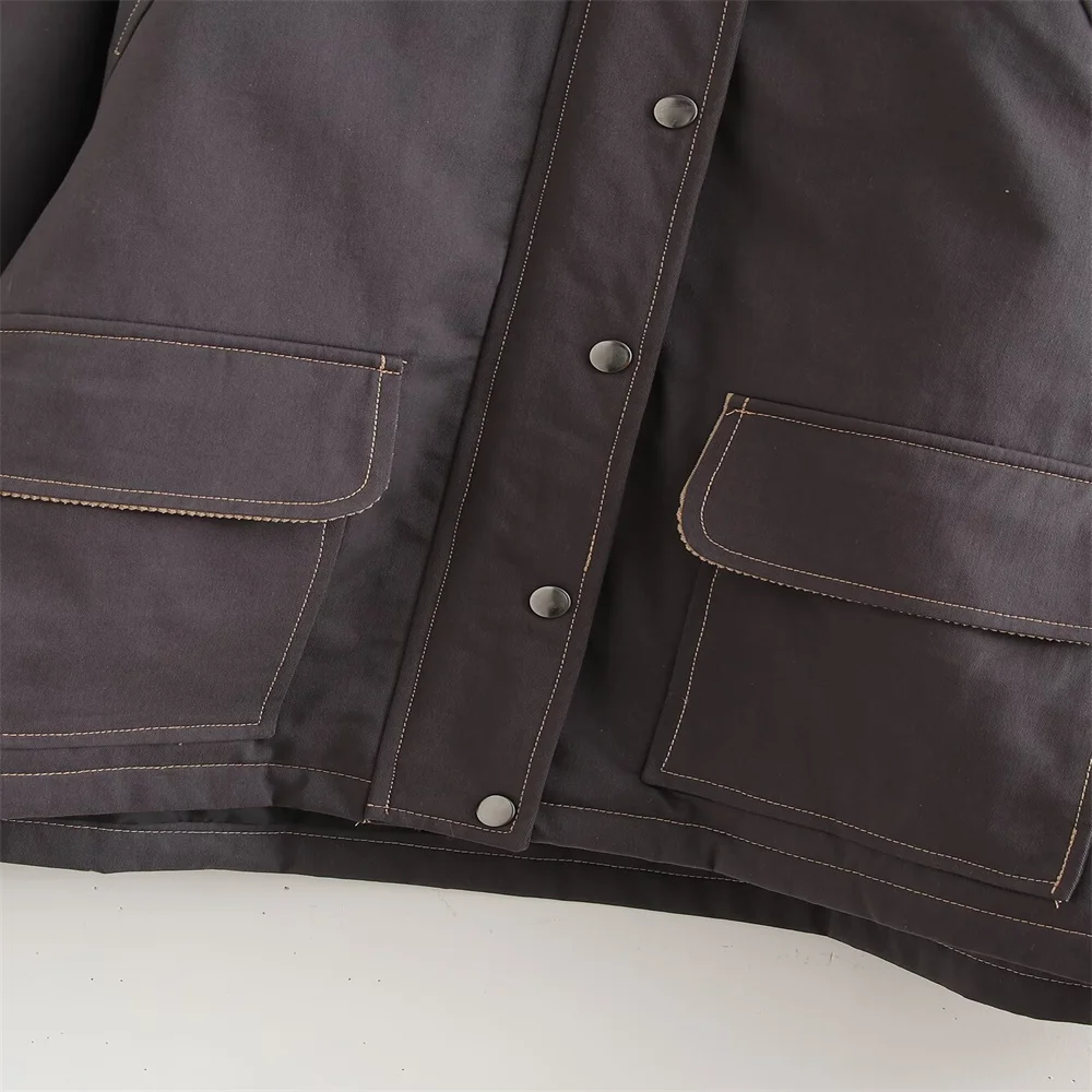 Women’s Autumn Patchwork Cotton Jacket - Image 4