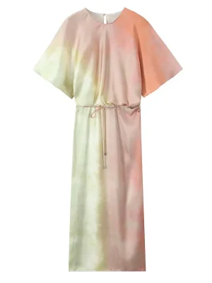 Women’s Tie-Dye Waist-Cinching Summer Dress
