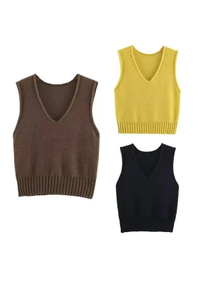Autumn Women’s Simple V-Neck Vest