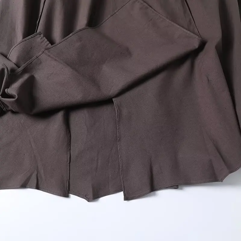 Women’s Irregular Solid Color Long Half Skirt - Image 5