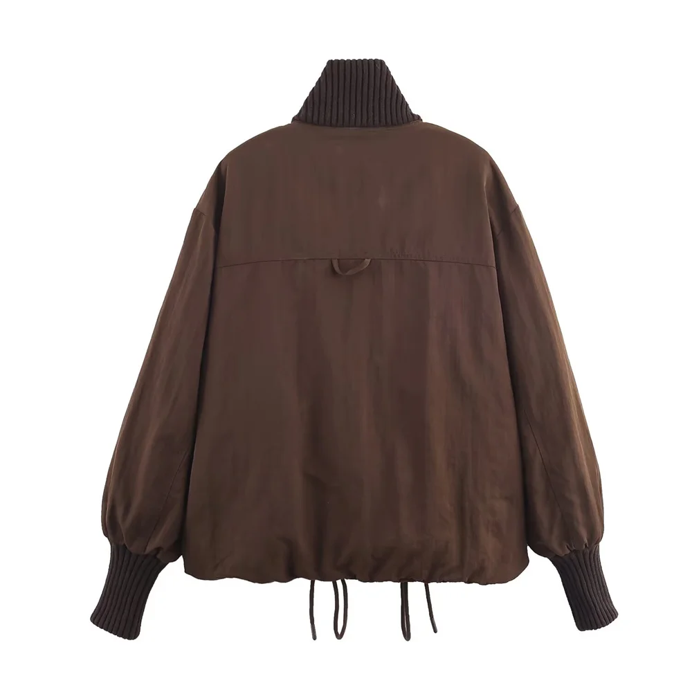 Women’s Casual Ribbed Long Sleeve Jacket - Image 2