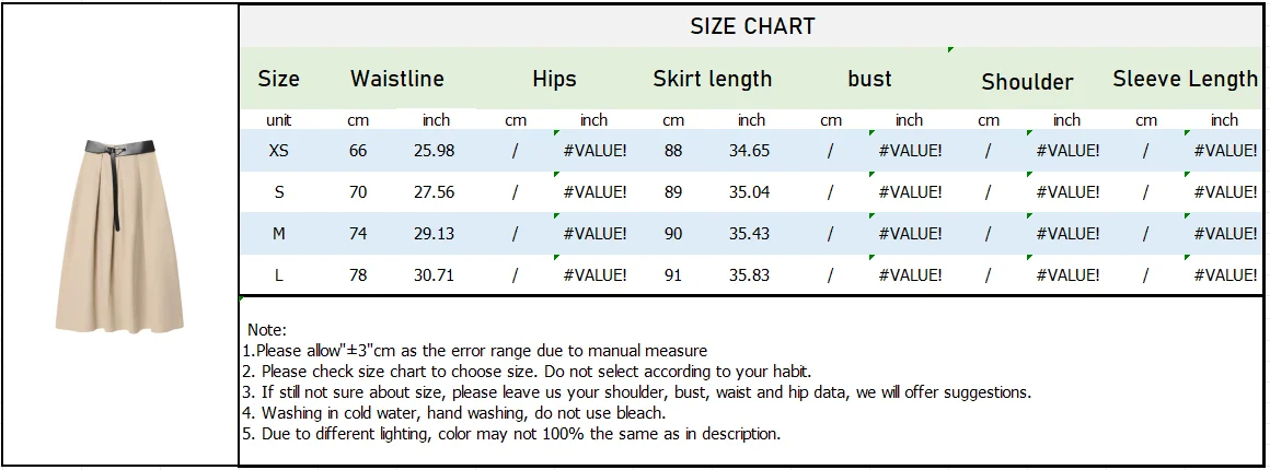 Women’s Belted Pleated A-Line Midi Skirt - Image 7