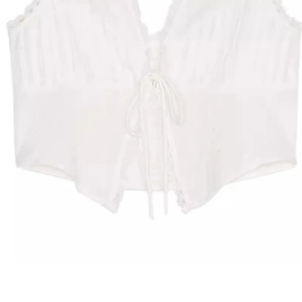 Women’s Fashion Bow Strap Sheer V-Neck Tank Top - Image 6